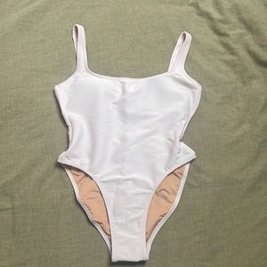 Jcrew ribbed square neck one-piece bathing suit (NWT)